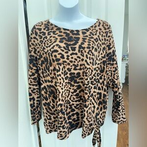 Belle by Kim Gravel Leopard Print Women's Top
